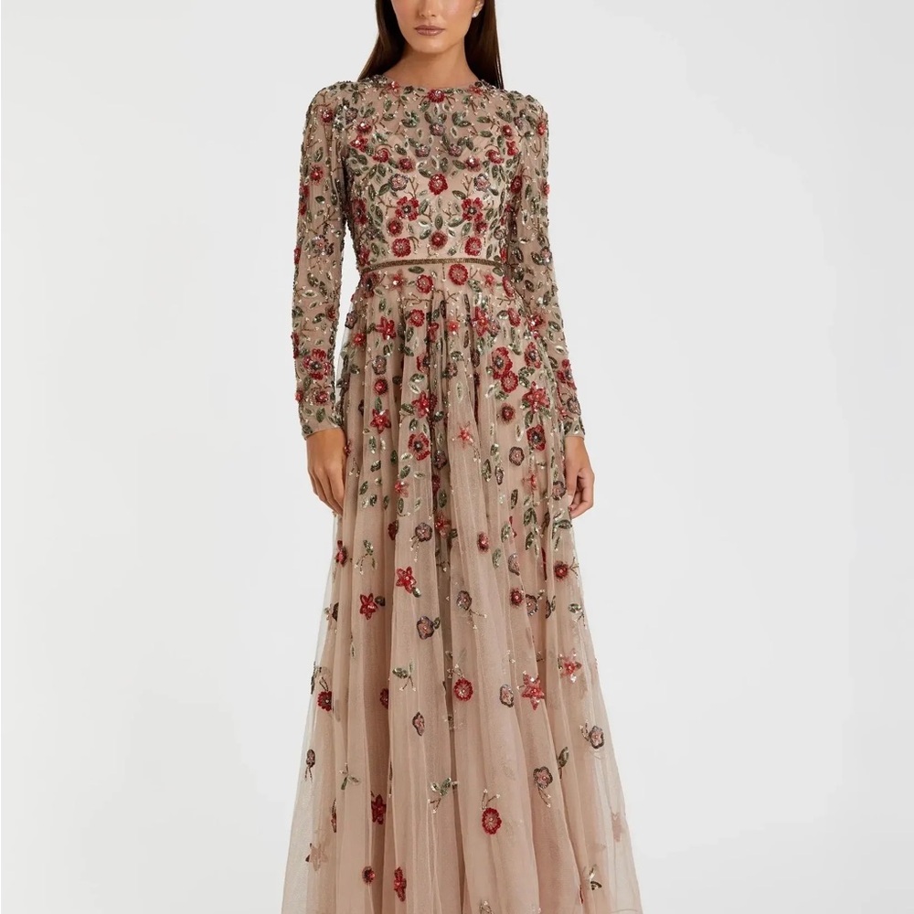 BNWT MacDuggal Floral Embroidered Dress